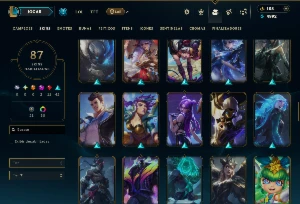 Esmeralda 3 com 135 Champs e 87 Skins +8 Vitoriosas - League of Legends LOL
