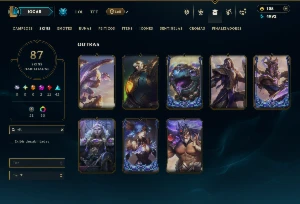 Esmeralda 3 com 135 Champs e 87 Skins +8 Vitoriosas - League of Legends LOL
