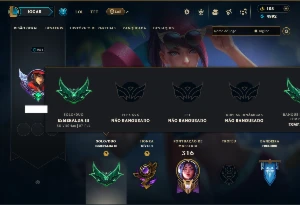 Esmeralda 3 com 135 Champs e 87 Skins +8 Vitoriosas - League of Legends LOL