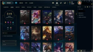 CONTA LEAGUE OF LEGENDS LVL 324, 319 SKINS (GOLD 1) LOL