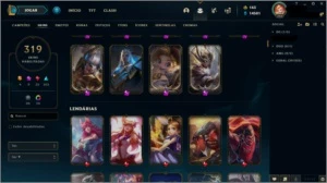 CONTA LEAGUE OF LEGENDS LVL 324, 319 SKINS (GOLD 1) LOL