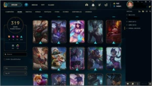 CONTA LEAGUE OF LEGENDS LVL 324, 319 SKINS (GOLD 1) LOL
