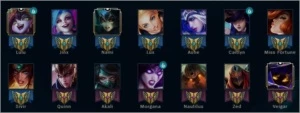 CONTA BORDA PLATINA (41 SKINS) - League of Legends LOL