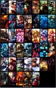 CONTA BORDA PLATINA (41 SKINS) - League of Legends LOL