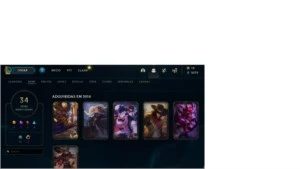 Conta league of legends platina 3 com 34 skins LOL