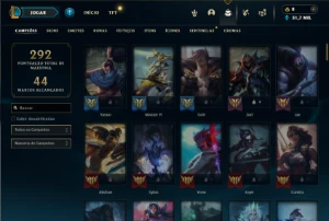 Unranked com 100 Champs e 70 Skins ( MID / TOP / JG ) - League of Legends LOL