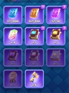 CONTA CLASH ROYALE LIGA 3 ✅ (1049 GEMAS) COM 3 PASSES