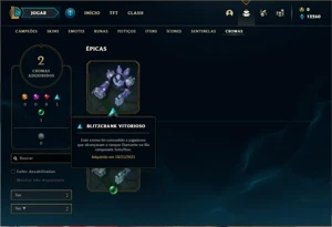 Conta Diamante 1 com 40 Champs e 11 Skins + 5 Fragmentos - League of Legends LOL
