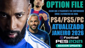 Pes 2021 – Option File Completo | Fevereiro 2026 🔥Ps4 Ps5 
