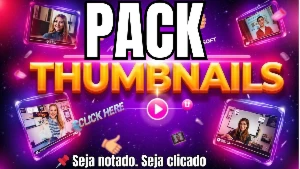 Pack Thumbnails - Seja Notado - Seja Clicado - Outros