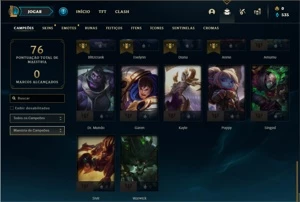 Conta prata 3 com 42 Champs e 14 Skins + 10 Fragmentos - League of Legends LOL