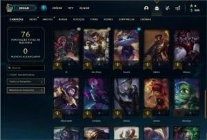 Conta prata 3 com 42 Champs e 14 Skins + 10 Fragmentos - League of Legends LOL