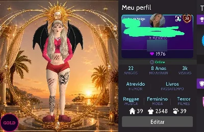 Conta avakin feminina Antiga - Avakin Life