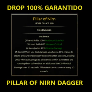 Adaga Pillar Of Nirn - Drop 100% Garantido! Pc-Na