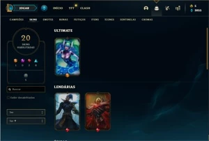 Conta prata 4 com 42 Champs e 20 Skins - League of Legends LOL