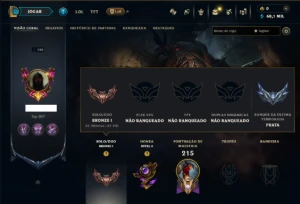 Bronze 1 com 80 Champs e 13 Skins ( Mais de 50 Jogos ) - League of Legends LOL