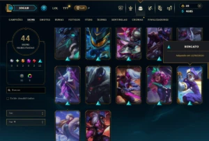 Unranked com 80 Champs e 44 Skins ( SUP / ADC / JG ) - League of Legends LOL