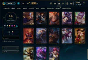 Unranked com 80 Champs e 44 Skins ( SUP / ADC / JG ) - League of Legends LOL
