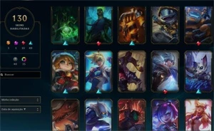 CONTA LOL 6 ANOS 130 SKINS UNRANKED + WILD RIFT ESMERALDA 1 - League of Legends