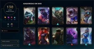 CONTA LOL 6 ANOS 130 SKINS UNRANKED + WILD RIFT ESMERALDA 1 - League of Legends