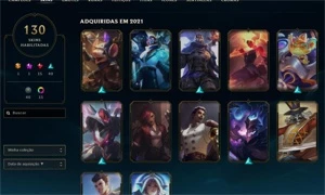 CONTA LOL 6 ANOS 130 SKINS UNRANKED + WILD RIFT ESMERALDA 1