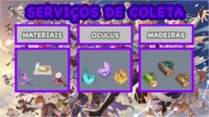 Eu vou coletar recursos para sua conta do Genshin Impact