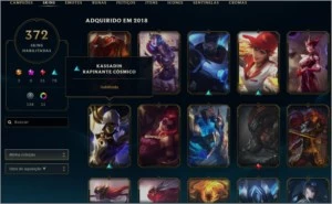Conta league of legends, platina V, todos os heros LOL
