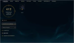 Conta league of legends, platina V, todos os heros LOL