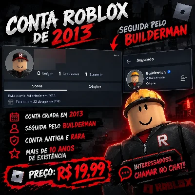 Conta De Roblox 2013 Seguida Pelo Builderman
