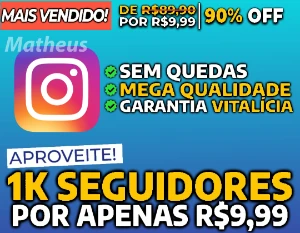 [Promoção] 1K Seguidores Instagram por apenas R$ 9,99 - Redes Sociais