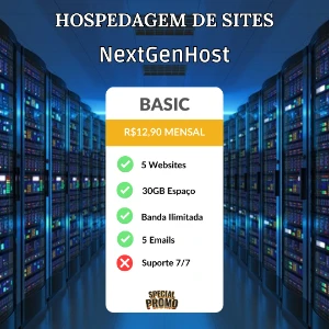 Hospedagem De Site  30Gb Tráfego Ilimitado 5 Sites-5 Emails - Outros