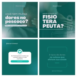 Pack Canva de Fisioterapia 12 Artes Editáveis - Artes e Templates Artes Canva