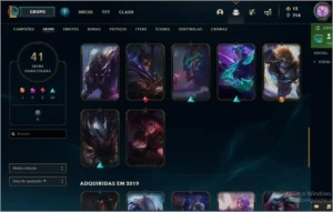 Vendo Smurf MD10 zerado e 71 champs,41 skins top e tem Yasuo - League of Legends LOL