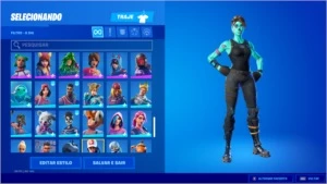 conta fortnite com muitas skins raras e com picareta minty