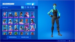 conta fortnite com muitas skins raras e com picareta minty