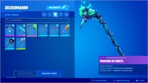 conta fortnite com muitas skins raras e com picareta minty