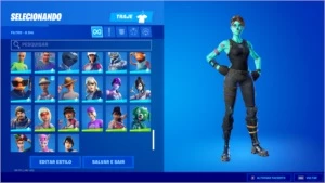 conta fortnite com muitas skins raras e com picareta minty