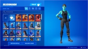 conta fortnite com muitas skins raras e com picareta minty