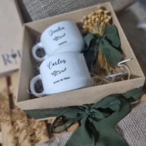 Kit 2 Xícaras e Caixa MDF Personalizadas - Artesanato e Personalizados