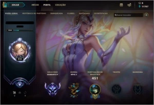 conta league of legends  diamante 4. LOL