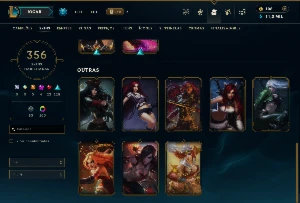Conta 2013 - Main katarina com todos campeões e 356 skins - League of Legends LOL
