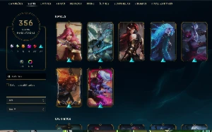 Conta 2013 - Main katarina com todos campeões e 356 skins - League of Legends LOL