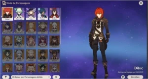 Conta Genshin *AR 7* Diluc e sucrose e 5 itens 4 estrelas - Genshin Impact