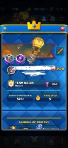 Clash Royale 14K Troféus | Rei 16 Máx | +745K Ouro | +6K Gem