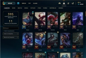 Conta diamante 1 com 89 PDL, 96 Champs e 38 Skins - League of Legends LOL