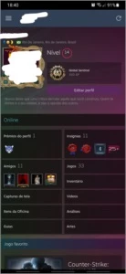 Conta steam level 14 e csgo e com medalhas de serviços