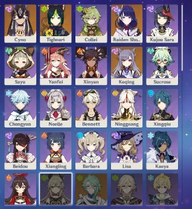 Conta Genshin AR 36 Com 4 Personagens 5 Estrelas - Genshin Impact