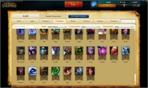 Conta Gold V, 137 champs (todos), 74 skins (Incluindo raras) - League of Legends LOL