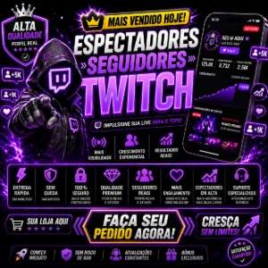 Twitch | Seguidores + Views + Espectadores | Entrega Rápida - Redes Sociais