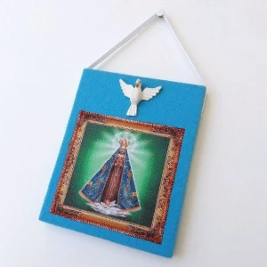 Quadrinho N. S. Aparecida com Divino - Artesanato e Personalizados